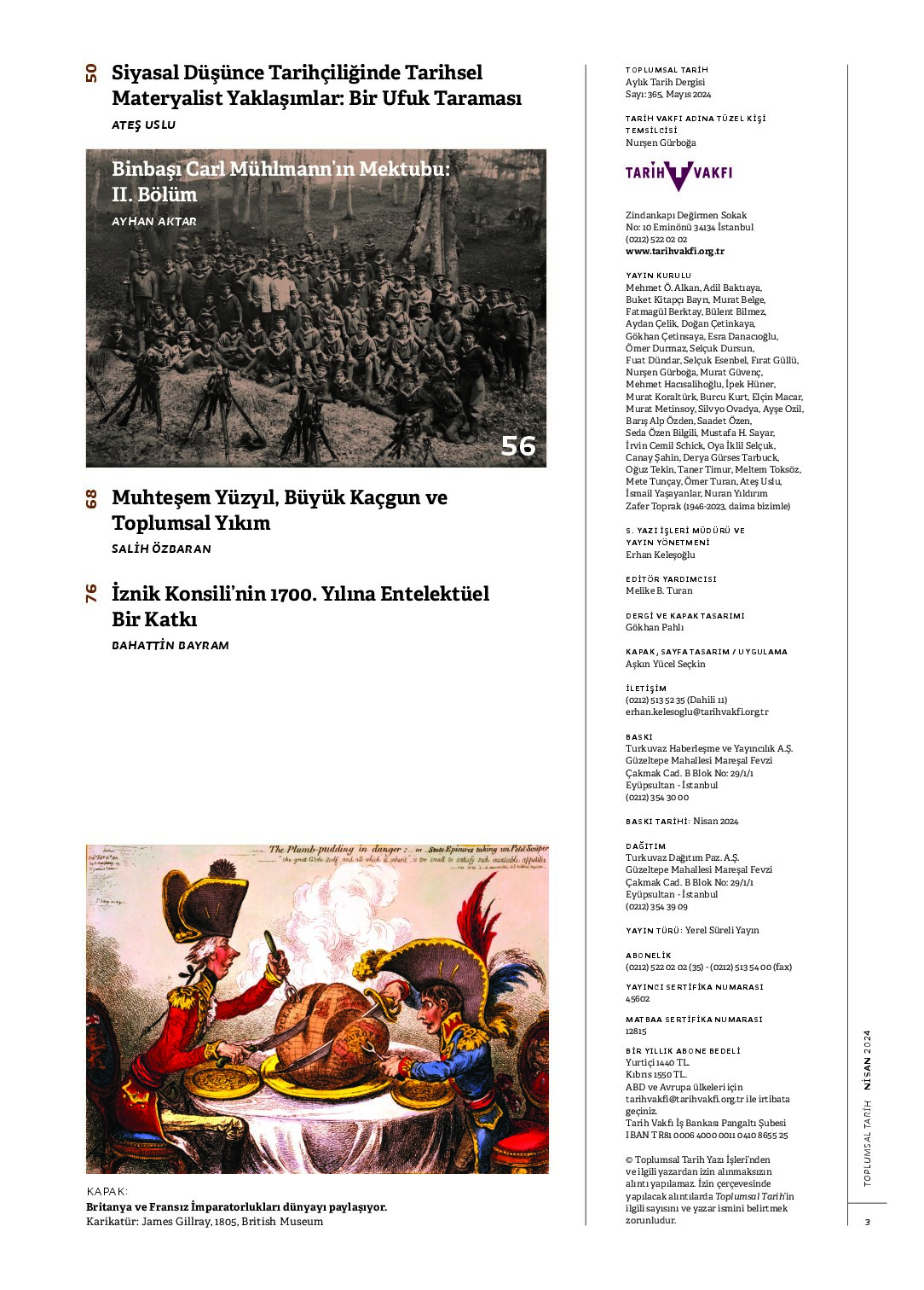 365 – Toplumsal Tarih – icindekiler 2 365 – Toplumsal Tarih – icindekiler 2